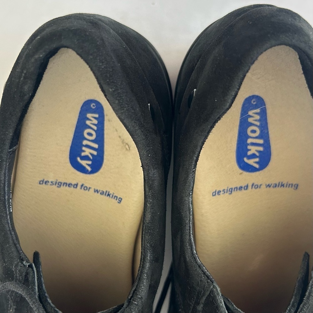 WOLKY Comfort Lace Up Walking Shoe Suede Oxford Support Black Size EU 37 Size 6 - Picture 9 of 11